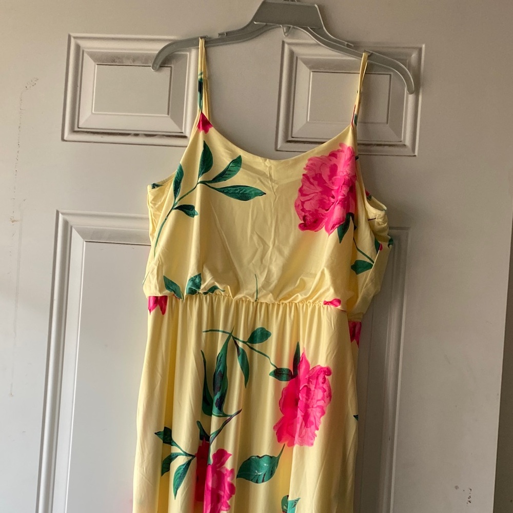 Women floral strap maxi Estra large Dress